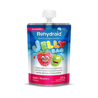 Rehydraid Electrolyte Jelly Bags Apple Raspberry 100 gram x 48